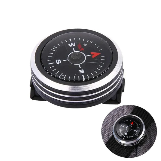 1Pc Mini Watch Strap Button Compass for Paracord Bracelet Survival Pocket Compass Outdoor Hiking Camping Accessories Tools