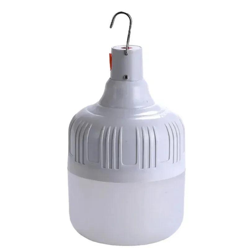 1PC USB Rechargeable 60W LED Camping Light Bulb Hanging Hook Emergency Lantern Portable Tent Lamp Outdoor Camping Night Market