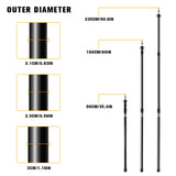 2.3M Adjustable Tent Support Rod Beach Shelter Tarp Awning Pole Aluminum Alloy Tent Pole Accessories For Camping Tent