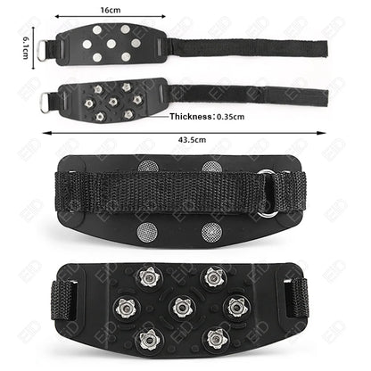 6 Steel Studs Crampons Snow Grips Cleats for Ice and Snow Anti-Slip Rubber Traction Cleats Hiking Walking Climbing Shoe Covers