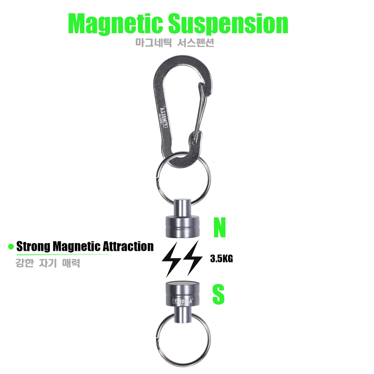 SAMOLLA Magnetic Net Release with Coiled Lanyard