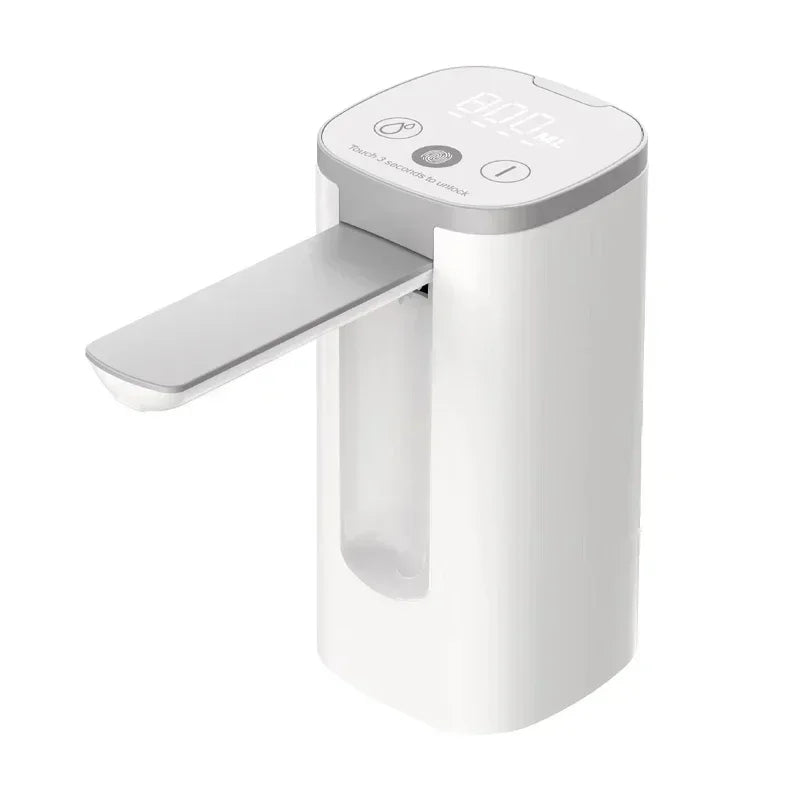 LED Display Water Bottle Pump Foldable Electric 1200mah Type C Rechargeable Automatic Stop Touch Button 3 Quantitative Settings