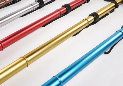 Multifunction Walking Stick Trekking Poles Telescopic Fold Crutches Hiking Stick Crutch Elderly Metal Stick Walking Cane Outdoor