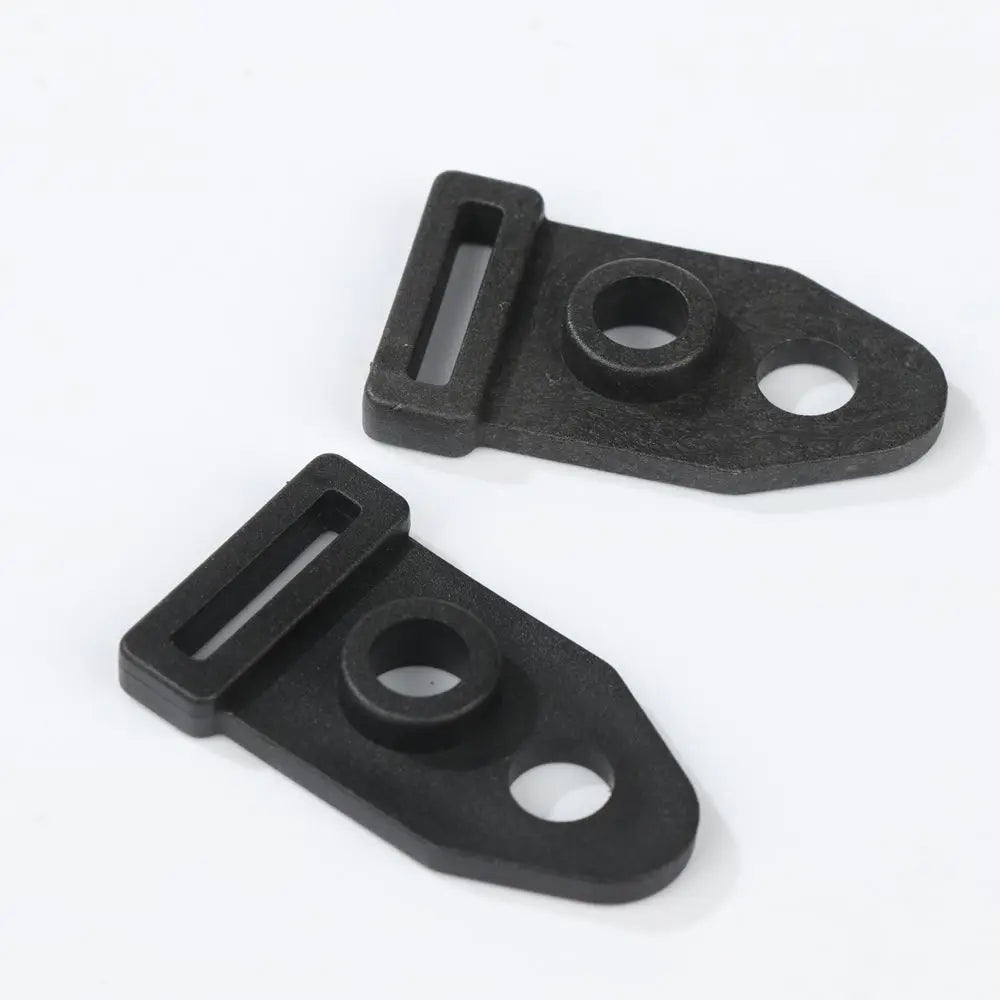 High Quality Double Eyes Black Hiking Accessories Tent Feet Clamp Wind Rope Buckle Tent Clip Outdoor Camping Traveling