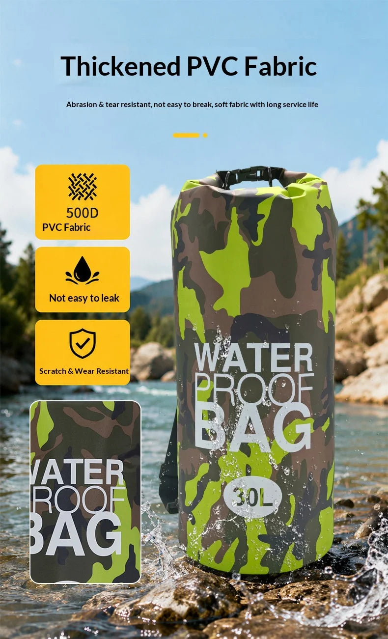 Homefish 15L 30L Waterproof Dry Bag Backpack Wet Separation Pocket for Kayaking Boating Swimming Outdoor Sport