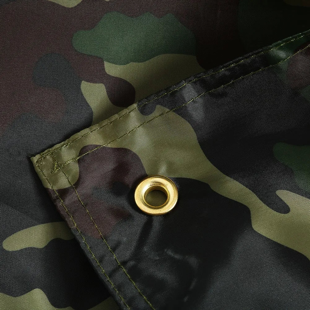 Camouflage Outdoor Portable Lightweight Rainproof Mat RainTent Tarp Shelter