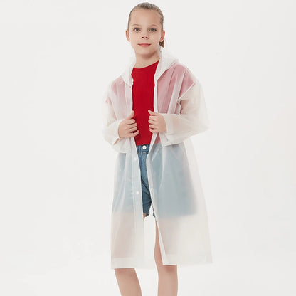 Children Rain Poncho Non-Disposable Travel Rain Gear Coat Outdoor Hiking Accessories Child Raincoat Kids Rainwear Waterproof