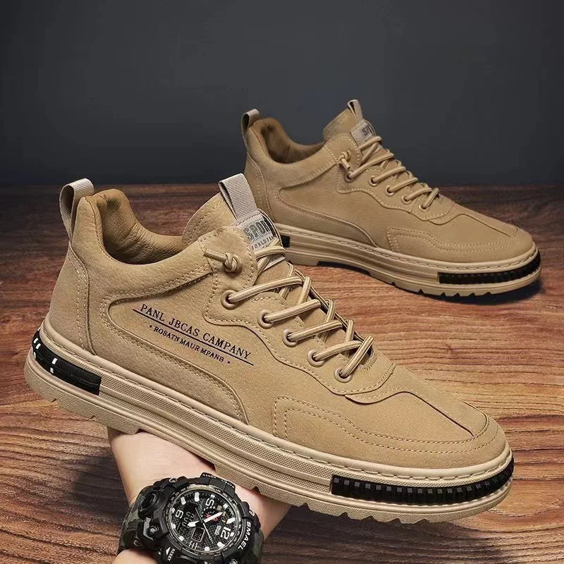 Men’s Outdoor Sneakers 2025 – Non-Slip Hiking Shoes & Comfortable Casual Work Ankle Boots (Luxury Platform Design)