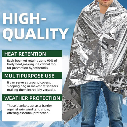 5-30Pc Outdoor Emergency Gold-Sliver Survival Blanket Waterproof First Aid Rescue Curtain Foil Thermal Military Blanket130X210Cm