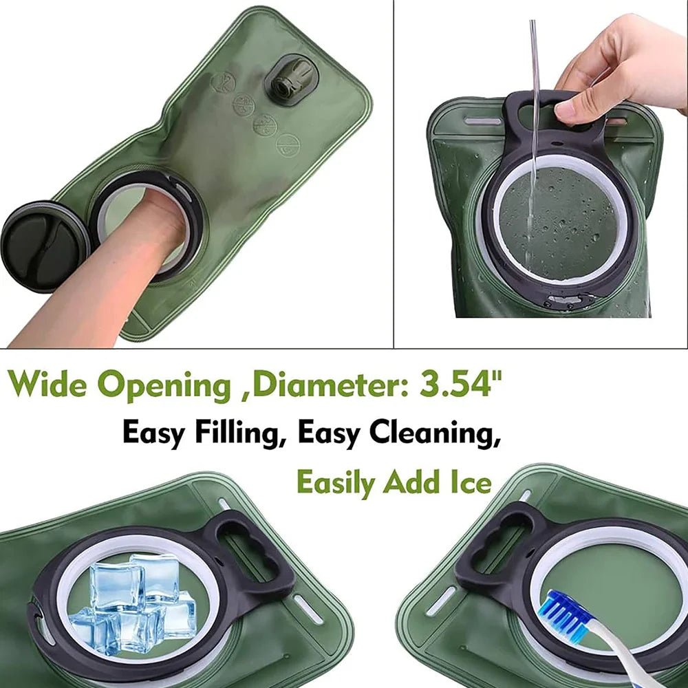 Hydration Bladder 2L Water Bladder for Hiking Backpack Leak Proof Water Reservoir Storage Bag Hydration Pack for Cycling Running