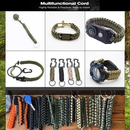Military 550 Paracord Rope 100M 50M 31M 7 Strand 4mm Parachute Cord Camping Survival Tactical Hiking DIY Bracelet Tent Line