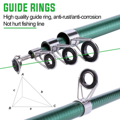Sougayilang 1.8M Telescopic Rod M Power Children Fishing Rod Fiberglass Material Durable Spinning Fishing Rod Carp Feeder Rod