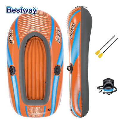 Bestway Inflatable Kayak 1–3 Person – Heavy Duty PVC Rafting Boat for Adventure & Fishing