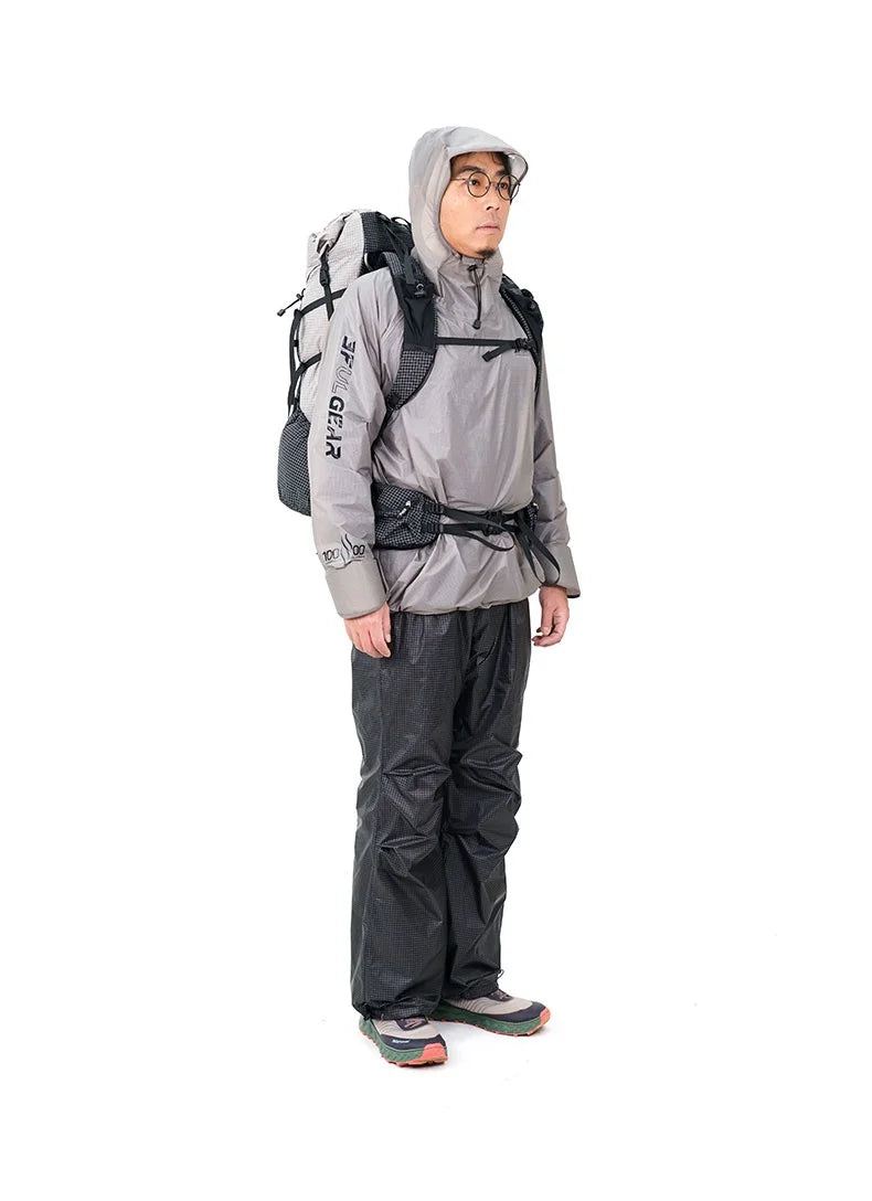3F UL GEAR QingSuo Spilt Rain Poncho Outdoor Ultralight Sleeve Rain Coats 15D Nylon Waterproof Hiking Cycling Mountaineering