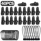 5or40 Pcs Tent Clip, Canopy Awning Clip, Tarpaulin Rope Clip, High Strength Tension Fastening, Suitable for Outdoor Camping