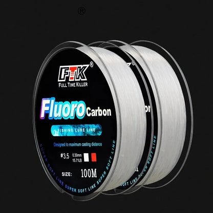 FTK Fluorocarbon Fly Fishing Line 100m