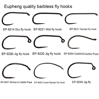 Aventik Competition Barbless Fly Hooks (50 Pack)
