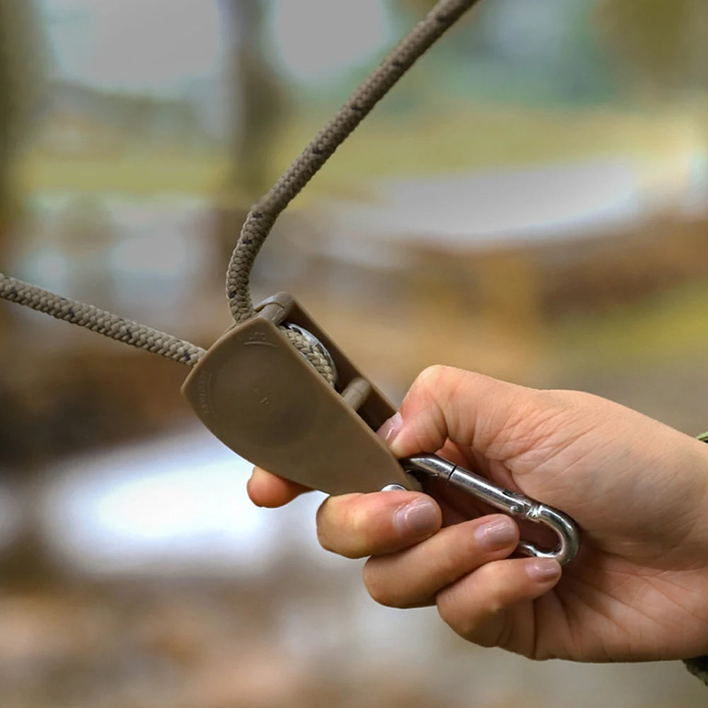 Tent Rope Hanger Pulley Hook, Adjustable Lanyard Hanging, Secure And Non Slip, For Camping, Outdoor Activities, And Canopies