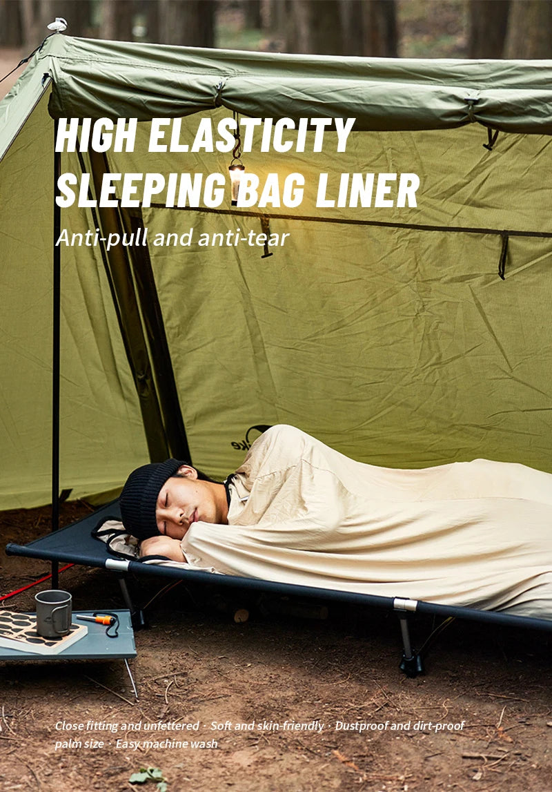 Naturehike 2023 Sleeping Bag Liner Ultralight High Elastic Mummy Quilt Winter Wearable Portable Camping Pocket Sleeping Bags