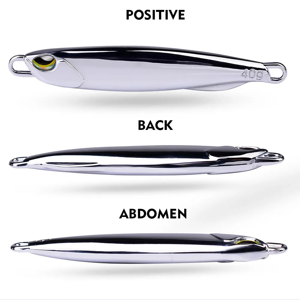 PRO BEROS Electroplated Spoon Metal Jig (10-80g)