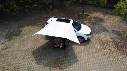 SUV Car Side Awning Tarp Black Coating Waterproof UV Protection Suction Cup Shelter Tent Camping Touring Outdoor Shade Manta Ray