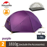 Naturehike-Mongar 2 Camping Tent, Double Layers, Waterproof, Ultralight Dome Tent, 2 Person