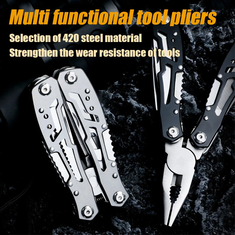Pliers Multifunctional Folding Portable Tool Plier Knife Stainless Steel Outdoor Tactical Camping Survival Multitool Repair Tool