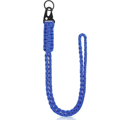 Heavy Duty Braided 550 Paracord Neck Lanyard Keychain Survival Parachute Rope Lanyard Necklace HK Clip Key Ring Outdoor Tools