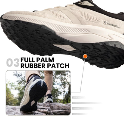 Baasploa Men Hiking Shoes Summer Breathable Comfort Soft Outdoor Sneakers New Solid Walking Shoes Anti Slip Wear-resistant