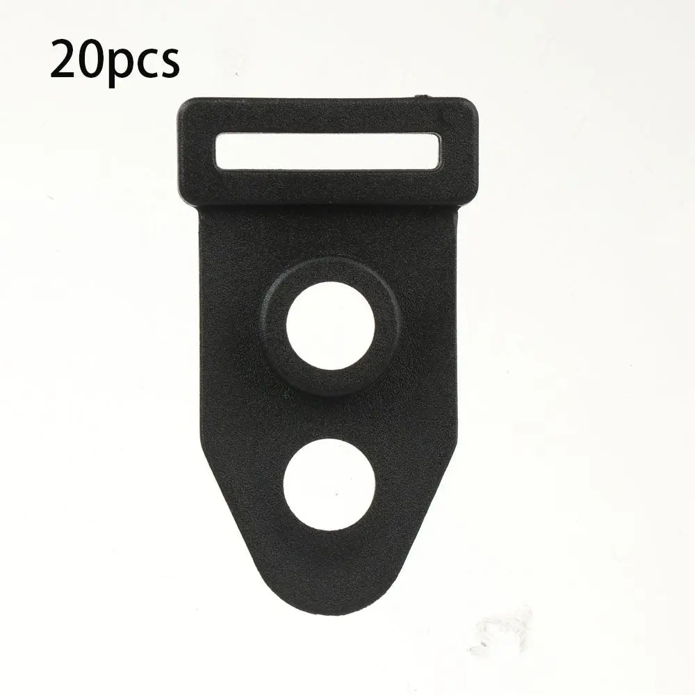High Quality Double Eyes Black Hiking Accessories Tent Feet Clamp Wind Rope Buckle Tent Clip Outdoor Camping Traveling
