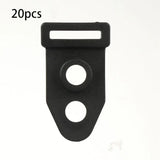High Quality Double Eyes Black Hiking Accessories Tent Feet Clamp Wind Rope Buckle Tent Clip Outdoor Camping Traveling