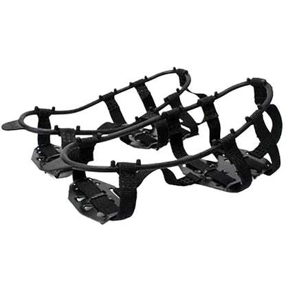 24-Teeth Anti-Slip Crampons | Ice Grips & Climbing Shoe Spikes for Hiking & Mountaineering