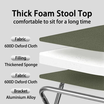 Naturehike Folding Stool for Outdoor Leisure Portable Lightweight Aluminum Chair High Load Travel Camping Foldable Fishing Chair