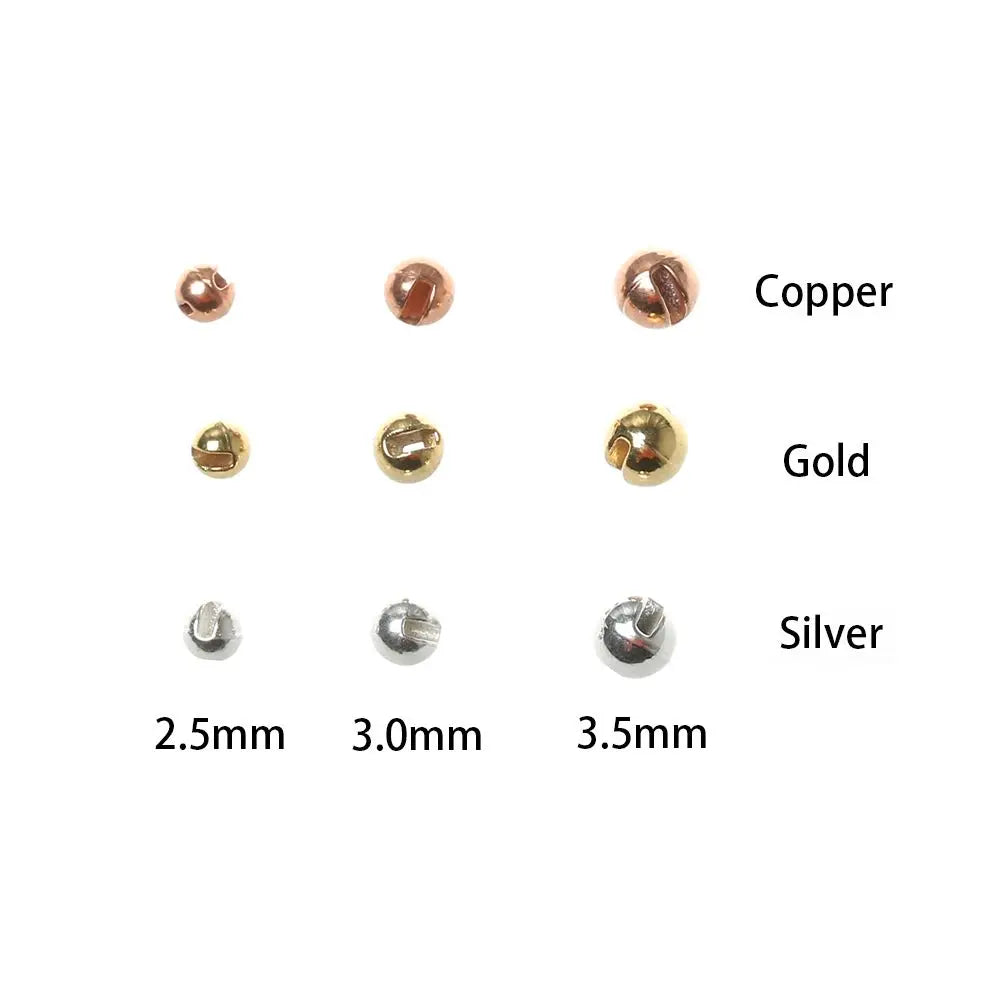 Slotted Fly Tying Beads 2.5-3.5mm (25 Pack)