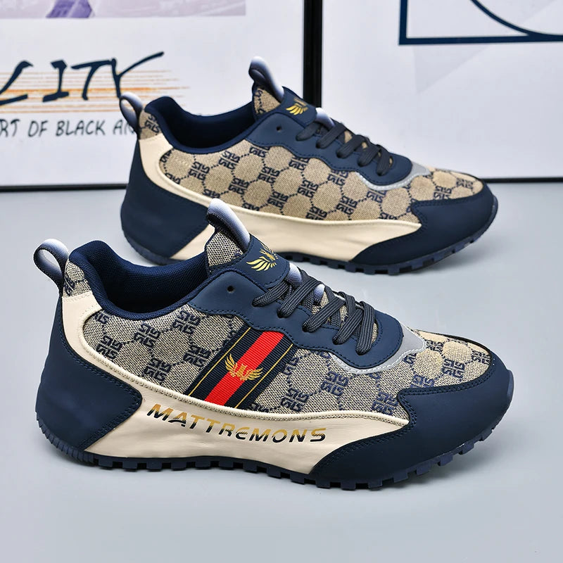 Men’s Luxury Walking Shoes – Thick Sole Casual Sneakers, Outdoor Sport Couple Footwear