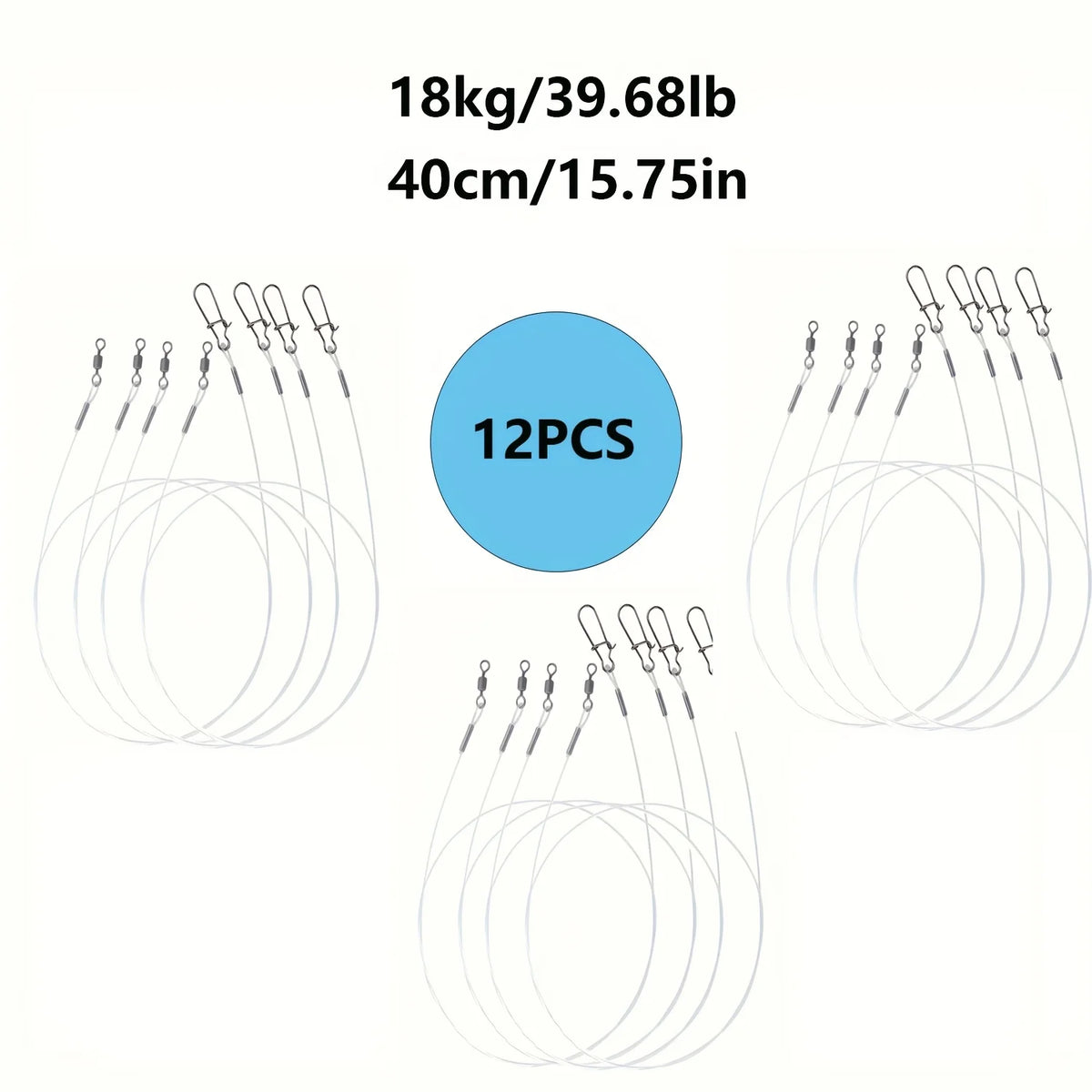 Fluorocarbon Leaders with Quick Lock (12 Pack)