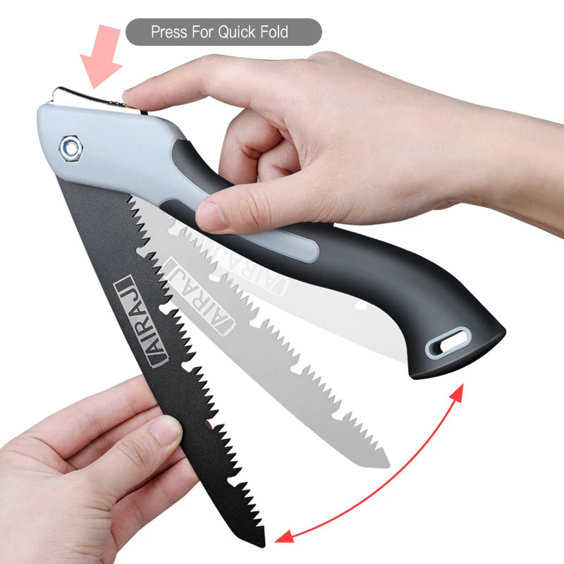 AIRAJ Folding Saw Woodworking Folding hacksaw Multifunction Cutting Wood Sharp Camping Garden Prunch Saw Tree Chopper Hand Tools