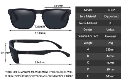 Ravenisa Square Vintage Polarized Sunglasses