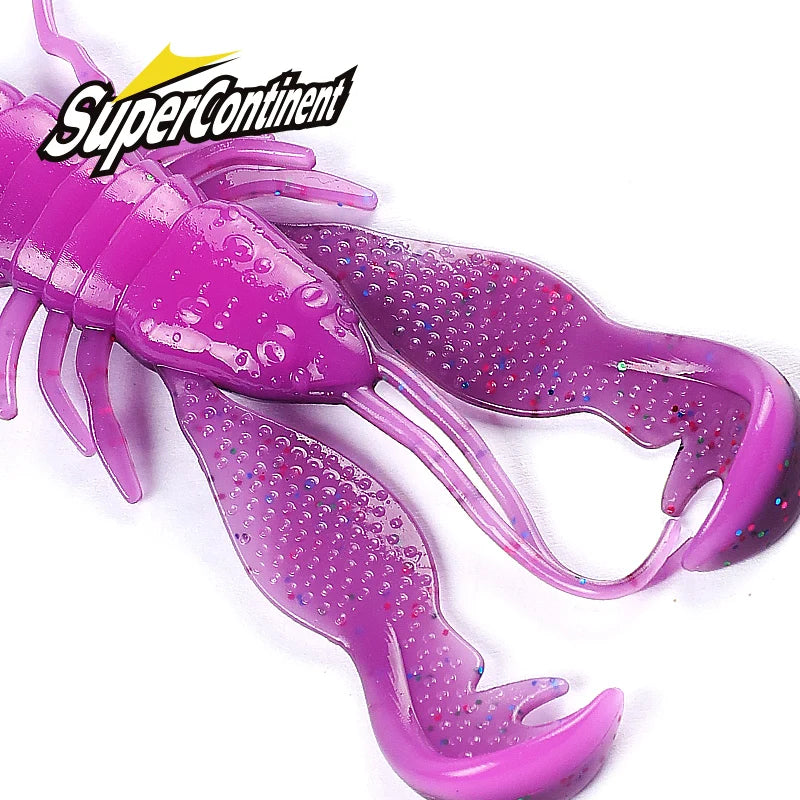 Supercontinent Filet Craw 40mm/15pcs 70mm/6pcs Soft Lure Fishing Lures shrimp Lobster Soft Plastic Lure Fishing Lures
