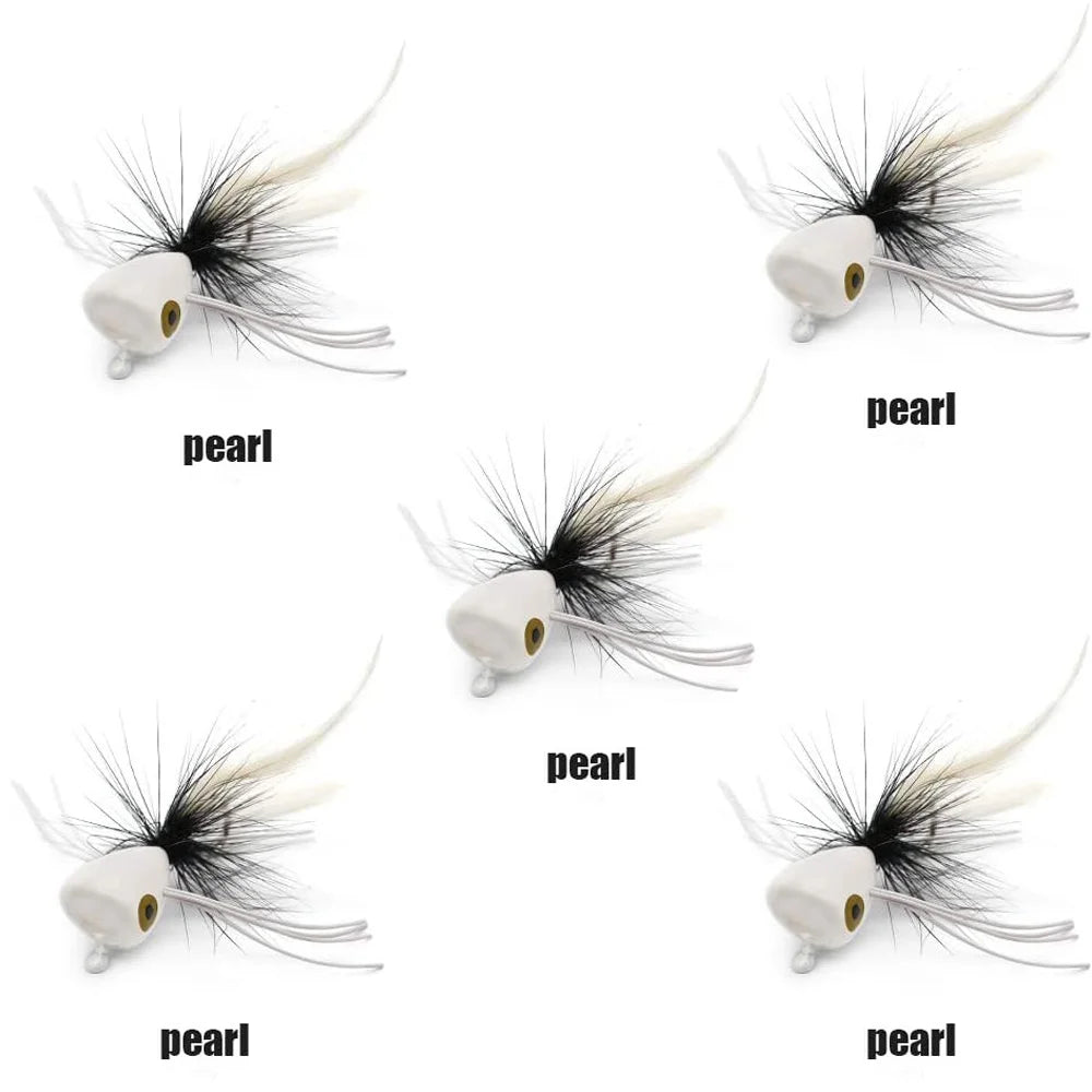 GOBAIT Topwater Popper Flies (5 Pack)