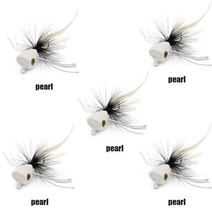 GOBAIT Topwater Popper Flies (5 Pack)