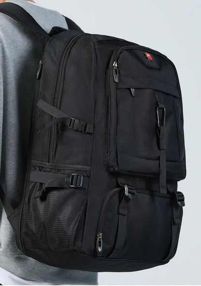 50L 80L Backpack Large Travel Backpack Men Separate Shoe Compartment Business Bag Outdoor Sports Man Black Storage Backpacks