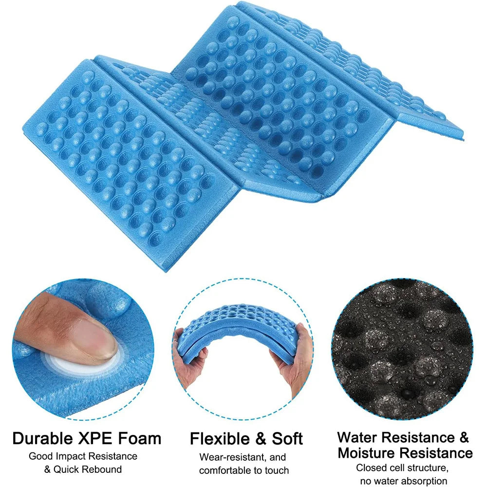 Stadium Seat Cushion Lightweight Mini Waterproof Folding Mat Foam Sitting Pad Portable for Outdoor Travel Hiking Camping