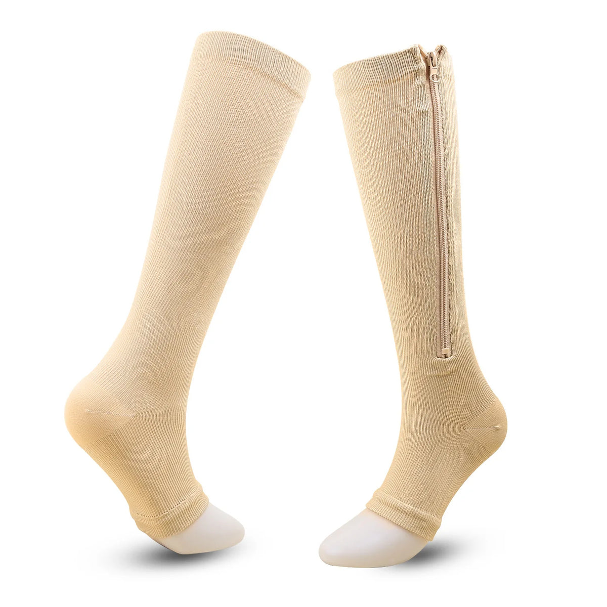 Zipper 4Compression Socks for Varicose Support Outdoor Running Fitness Hiking Anti-Fatigue Medical Care Diabetes Swelling Relief