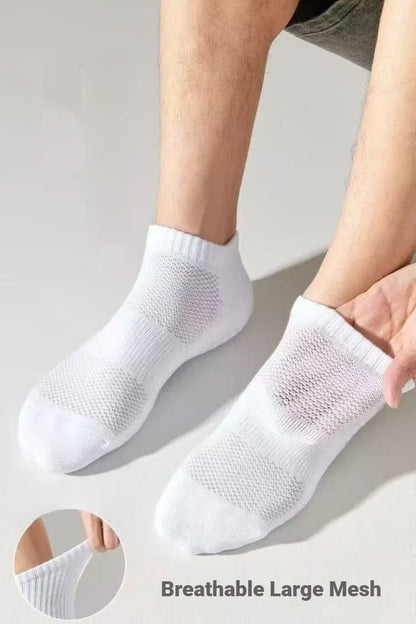 Men's Thick Bottom Sweat Absorbing and Breathable Sports Socks with Bottom Cushion for Running Professional Sports Men's Socks
