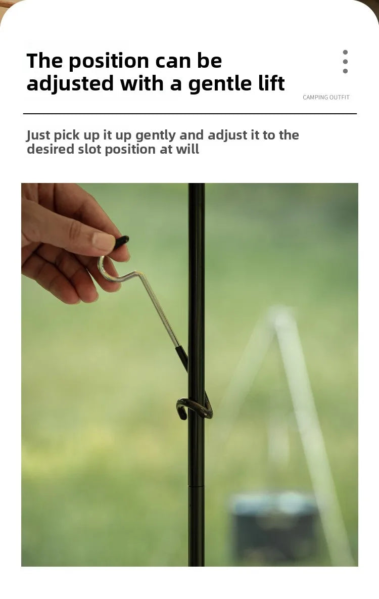 Stainless Steel Portable Light Stand Holder Hooks for Tent Pole Lamp Hanger Hunting Fishing Lantern Outdoor Camping Tools