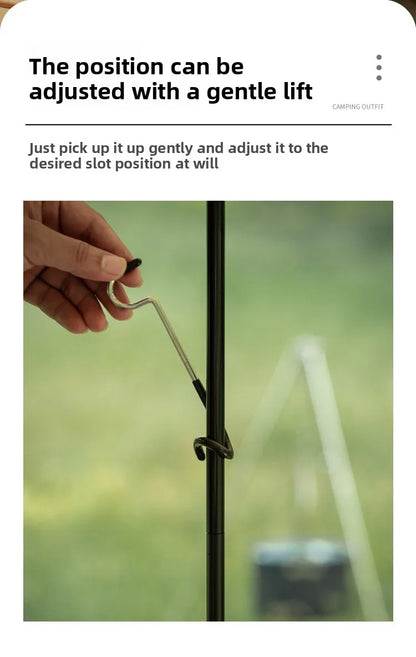 Stainless Steel Portable Light Stand Holder Hooks for Tent Pole Lamp Hanger Hunting Fishing Lantern Outdoor Camping Tools