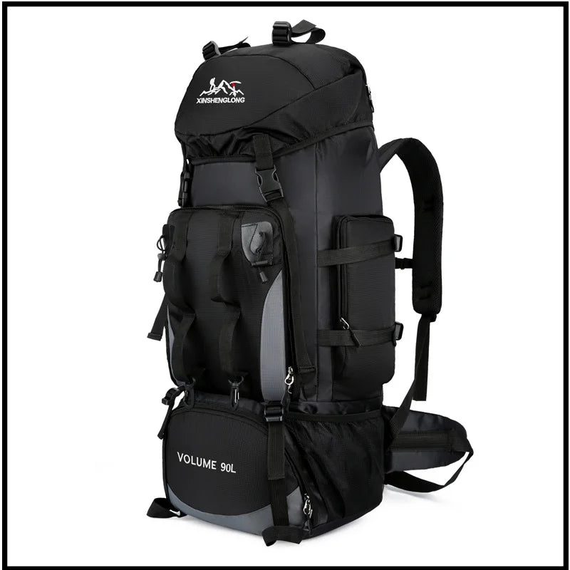 Large 90L Travel Backpack Camping Hiking Military Mountaineering Outdoor Adventure Bag Durable Waterproof Backpacking Bag