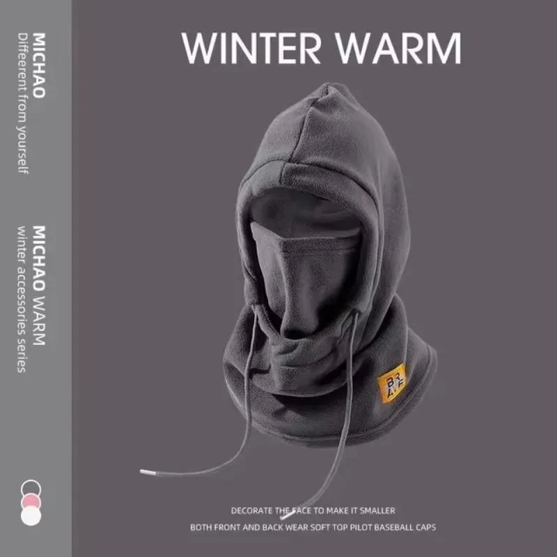 Winter Warm Hat with Mask and Neck Warmer 3-in-1 Windproof Balaclava for Men and Women Masked Hat Cycling Cold Weather Protectio