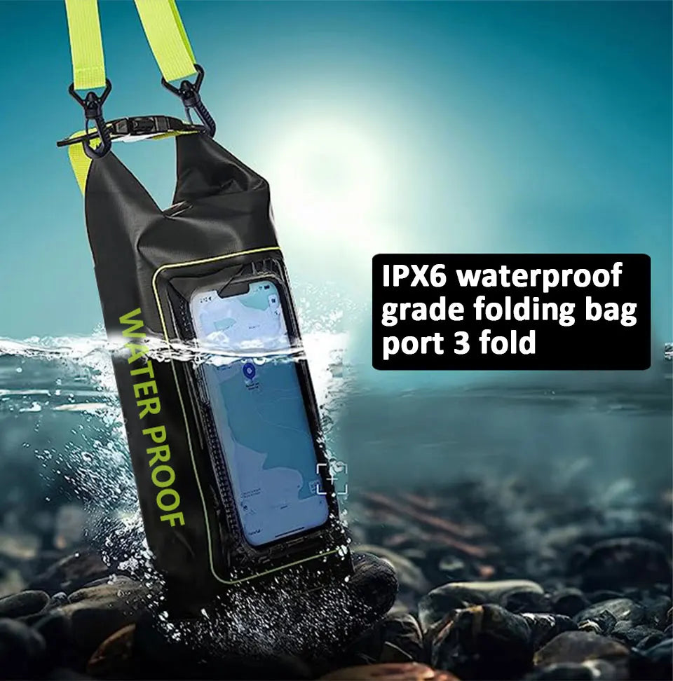 2L/5L PVC Swimming Waterproof Bag,Mobile Phone Waterproof Dry Bag for Trekking Drifting Rafting Surfing Boating Storage Bag